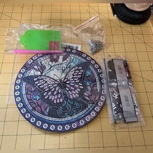 Purple Butterfly Diamond Painting Kit